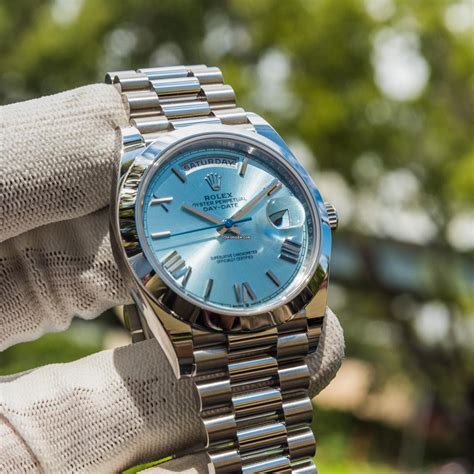 rolex day date platinum ice blue 2991|Rolex Day-Date platinum.